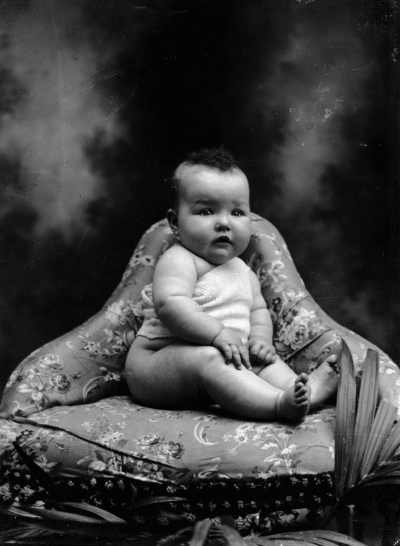 Studio portrait of  a baby named Lyons.