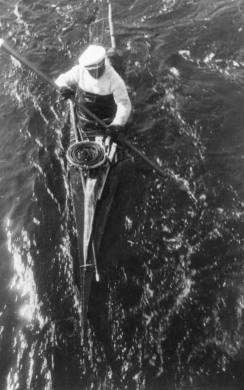 Man in kayak near Umanak Fjord