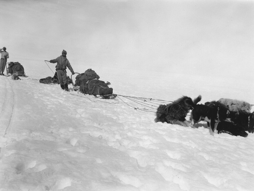 Expedition members with equipment