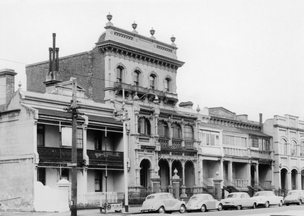 Dwellings in Nicholson Street, Fitzroy, Melbourne.