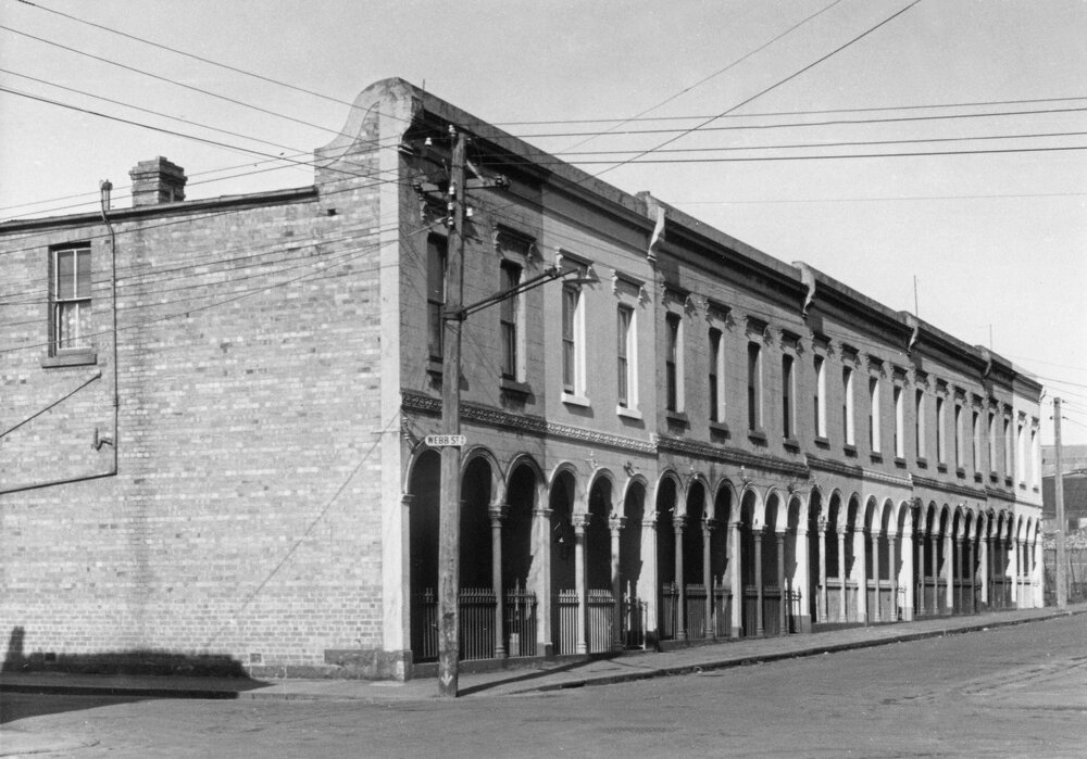 Dwellings in Young Street, Fitzroy, Melbourne.
