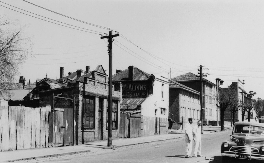 Buildings in Hanover Street, Fitzroy, Melbourne.