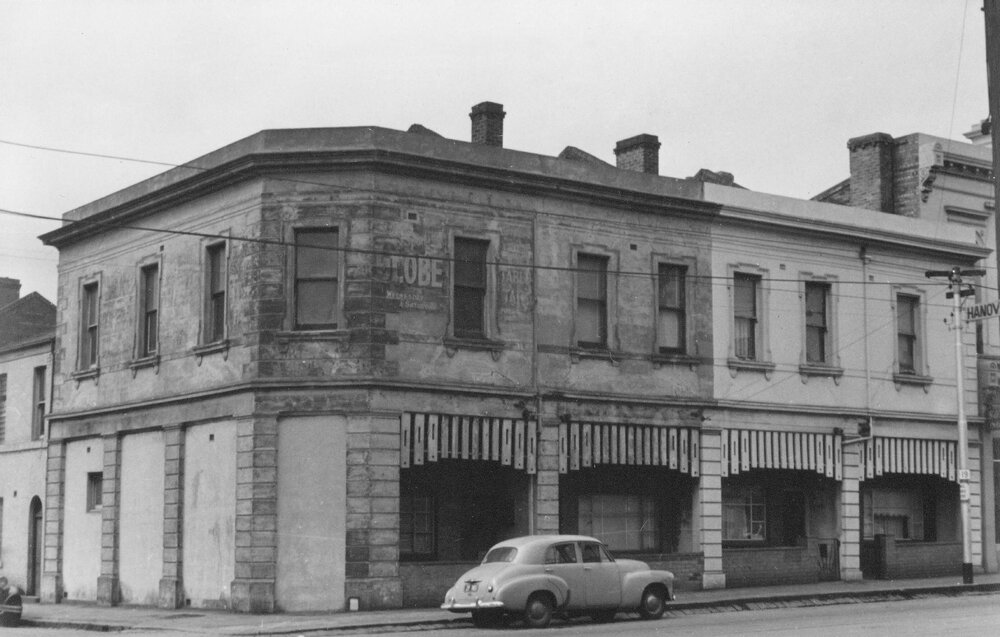 A building on the corner of Hanover Street and Brunswick Street, Fitzroy, Melbourne.