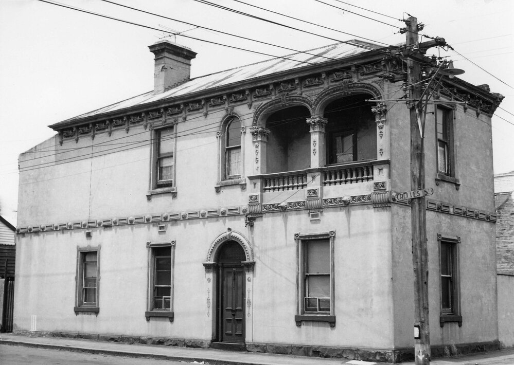 A two storied dwelling at number 58 Greeves Street, Fitzroy, Melbourne.