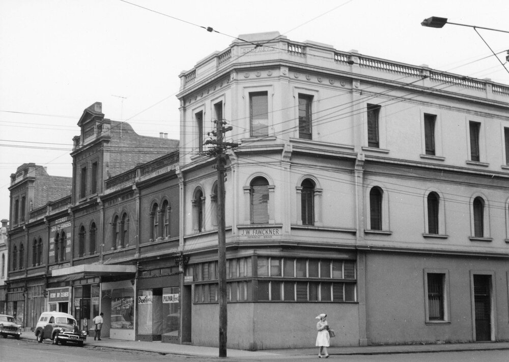 Business and retail buildings in Brunswick Street, Fitzroy, Melbourne.