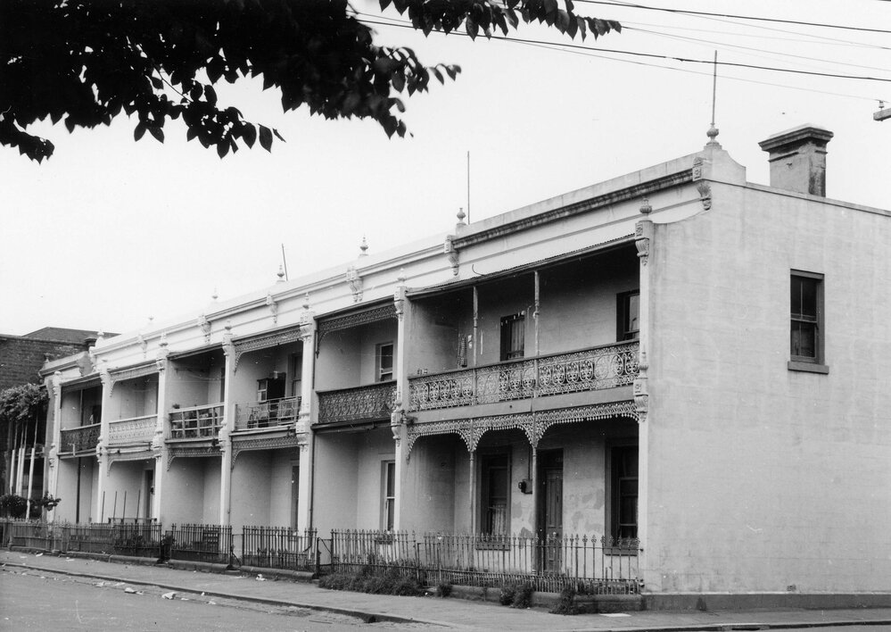 Houses in Bell Street, Fitzroy, Melbourne.