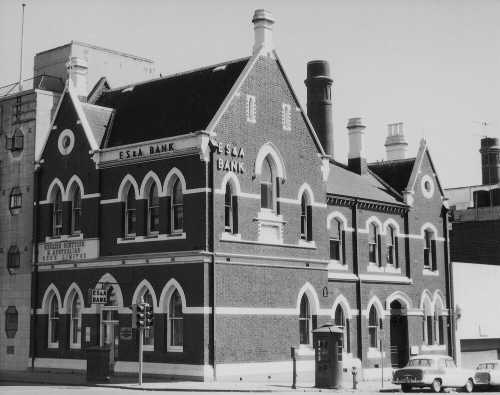 The English, Scottish and Australian Bank building, King Street, Melbourne, Victoria.