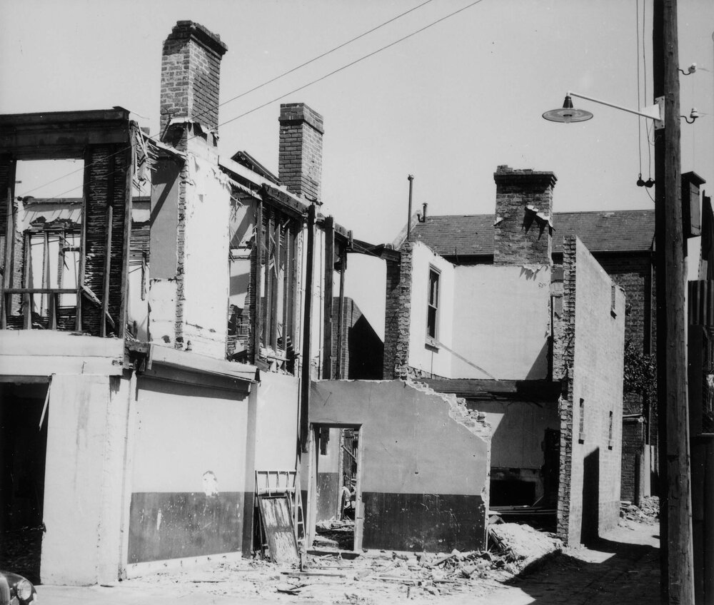 House demolition in Faraday Street, Carlton, Victoria.