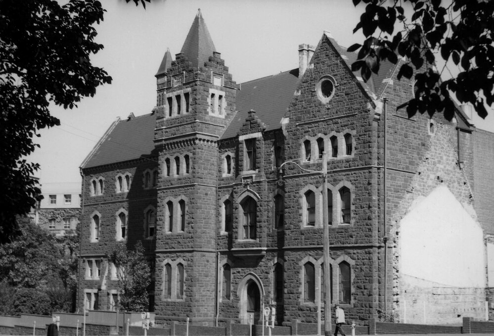 The former Scotch College building in Lansdowne Street, East Melbourne, Victoria.