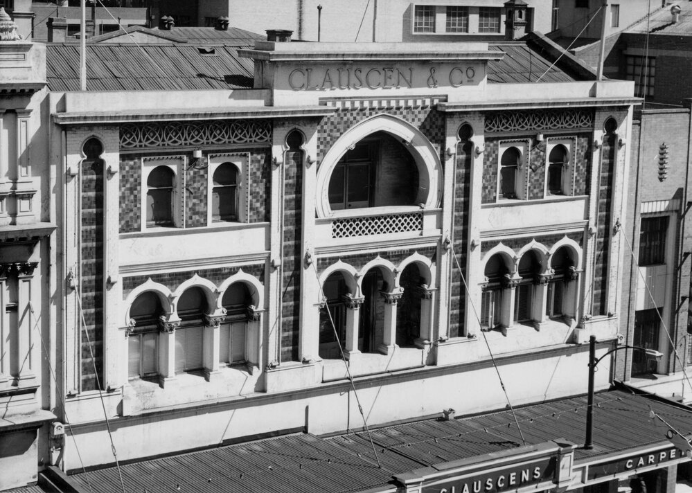 Clauscen and Co. furniture store, Bourke Street, Melbourne, Victoria.