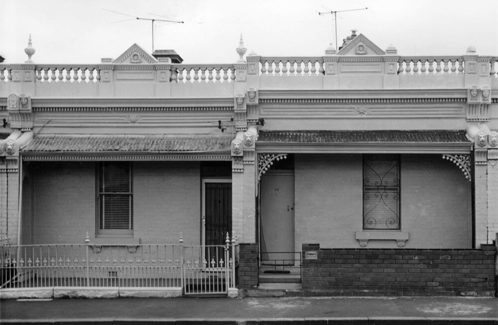 Dwellings in Davis Street, Carlton North, Victoria.