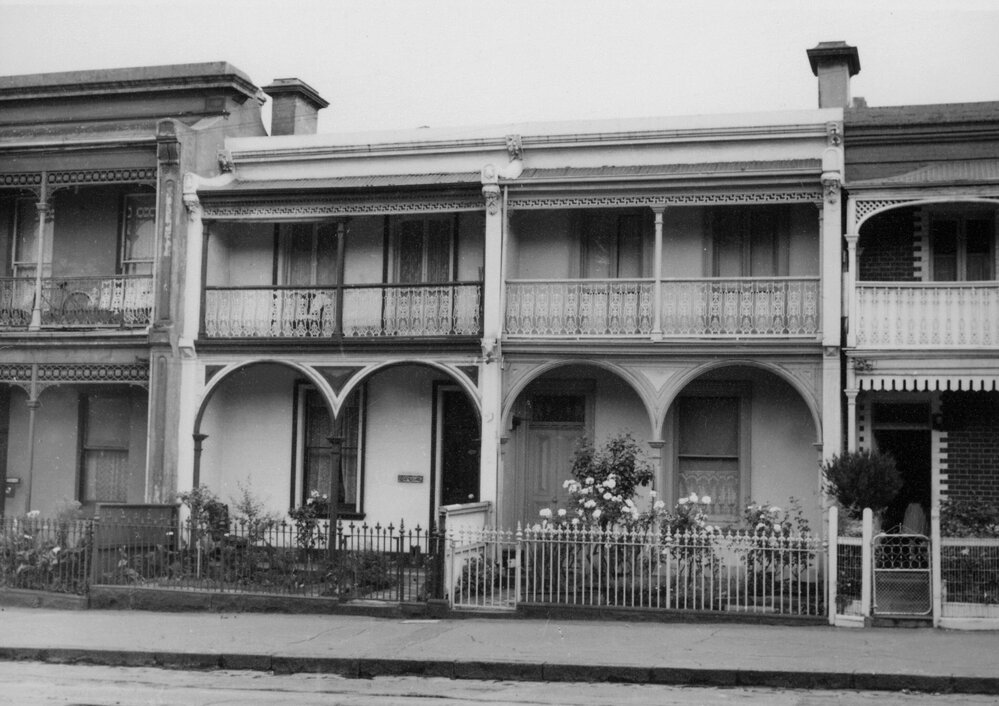 Dwellings in Barry Street, Carlton, Victoria.