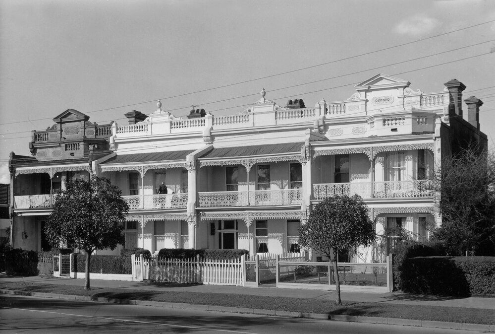 Dwellings in The Avenue, Parkville, Victoria.