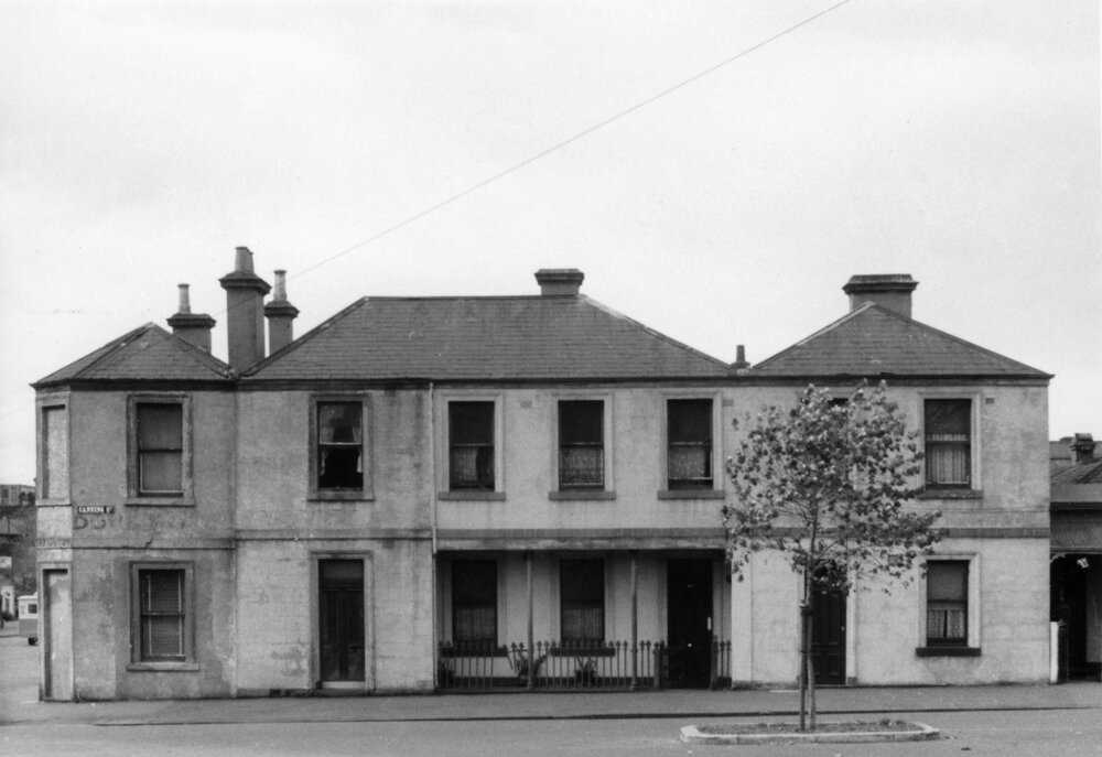 Buildings at the corner of Canning and Faraday Streets, Carlton, Victoria.