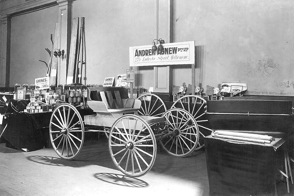 Horse-drawn carriage.