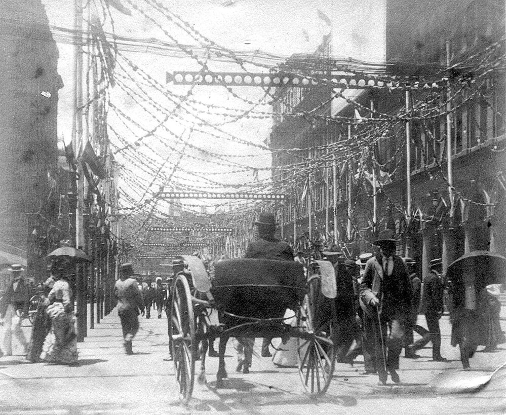 Street Scene,  Sydney, 1901.