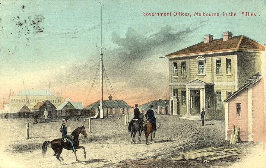 Government Offices, Melbourne, in the "Fifties".