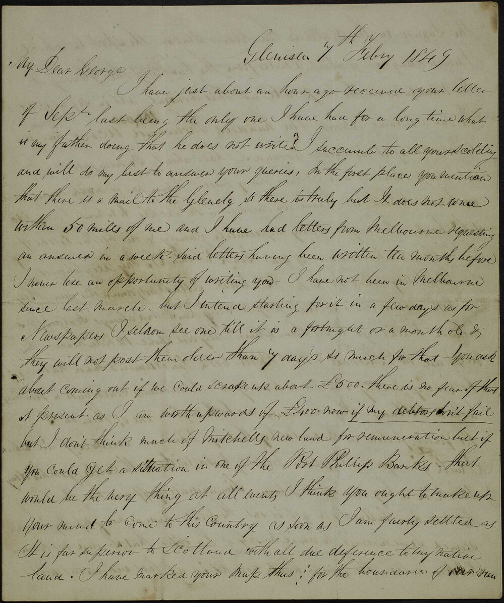 James Butchart, Glenisla, to brother