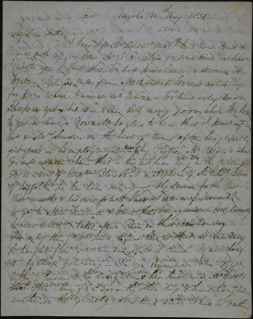 James Butchart, Togola (his property), to father