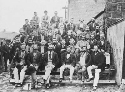 Thirty-six workmen at Trades Hall.