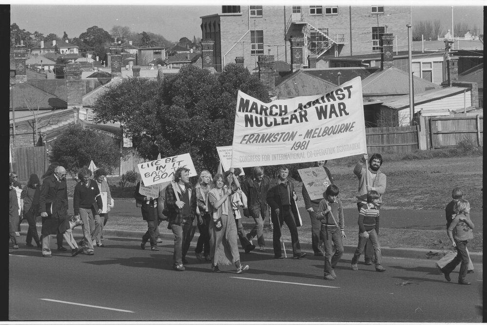 A May Day March in Russell Street  Melbourne, in 1982