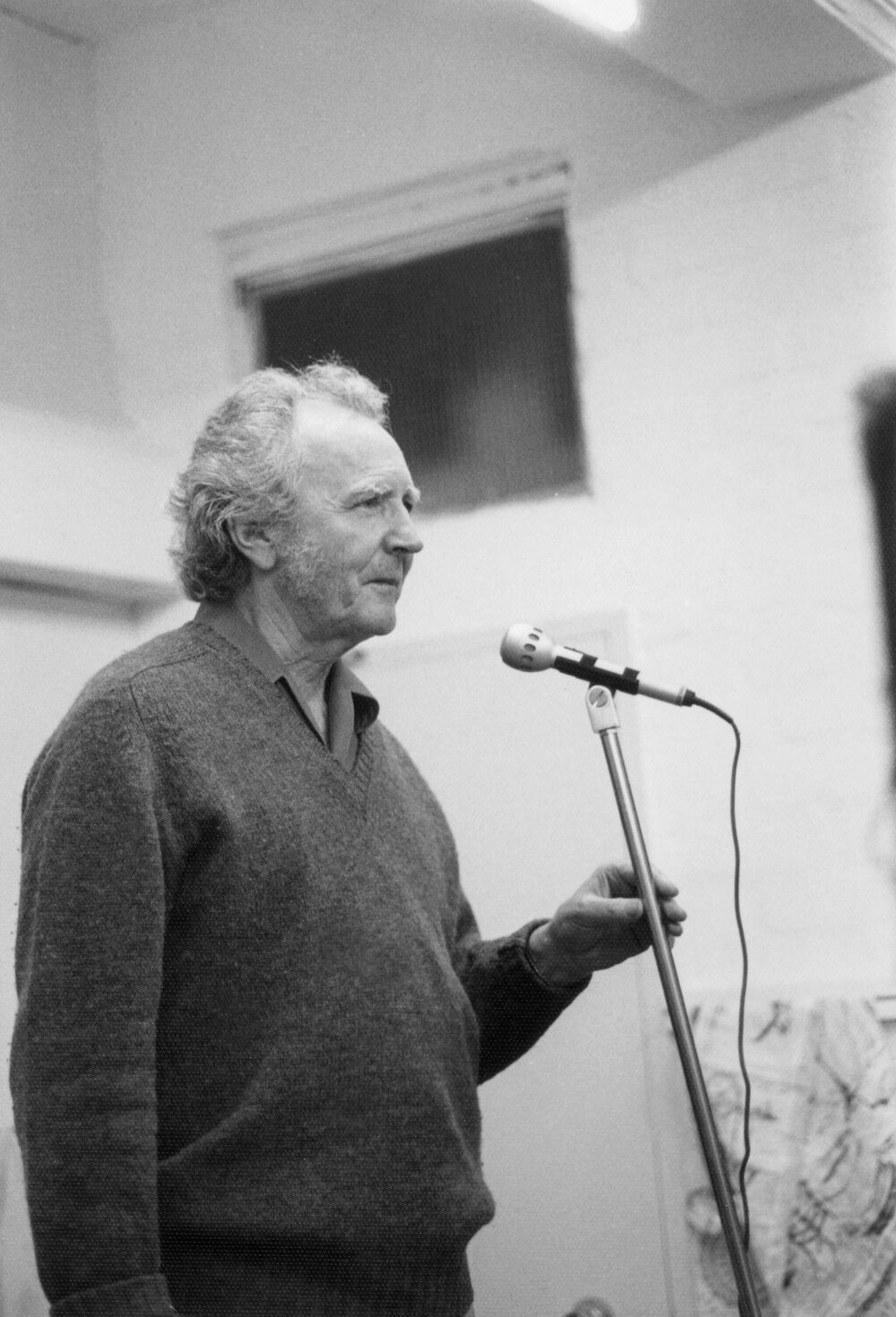 Noel Counihan speaking at a function at the Communist Party of Australia offices in Melbourne.