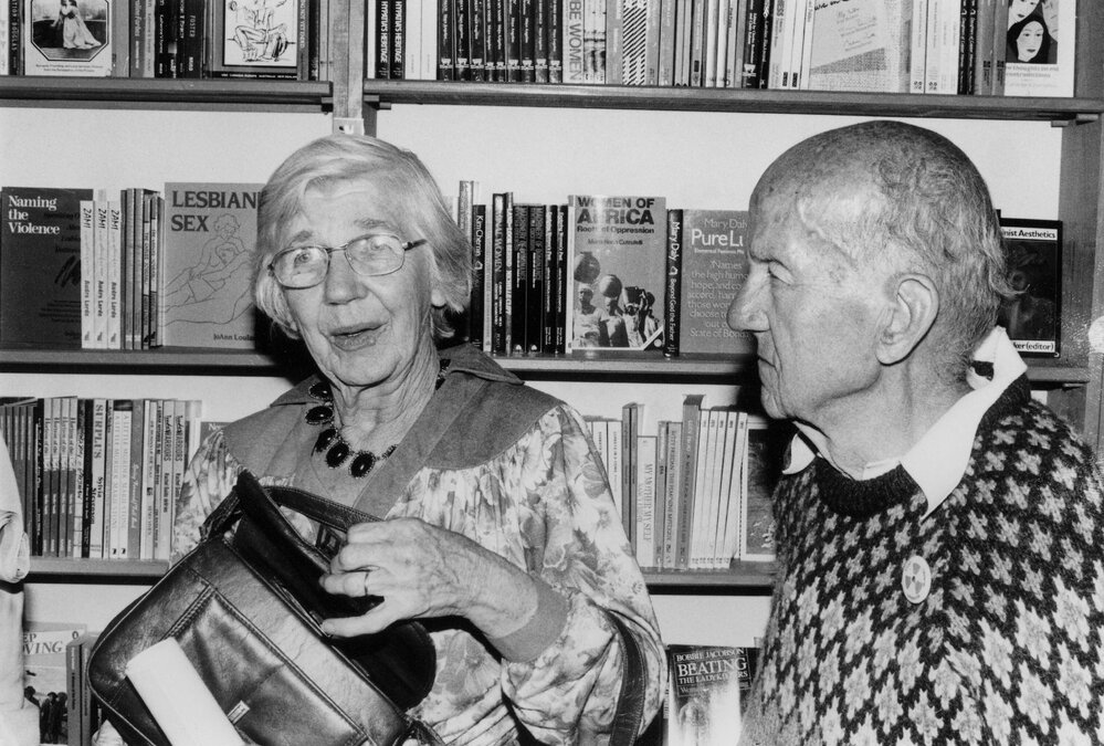 Joan Goodwin and Charles Silver at the launching of  the Communist Party newspaper 'Tribune' into newsagents.