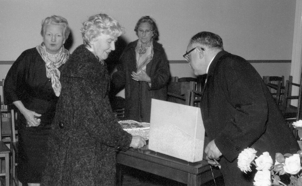 Dorothy Gibson and Frank Hartley celebrating Paul Robeson's birthday on 9th April 1962.