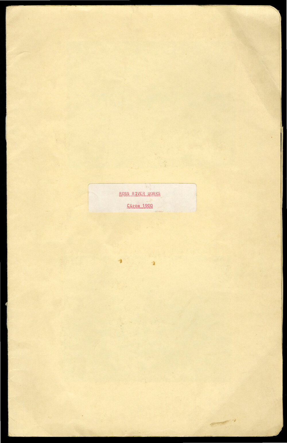 Ross River Works circa 1900