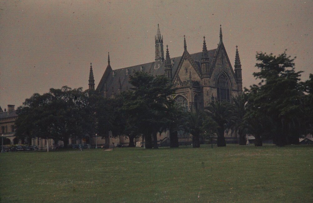 South west face of Old Wilson Hall, University of Melbourne.