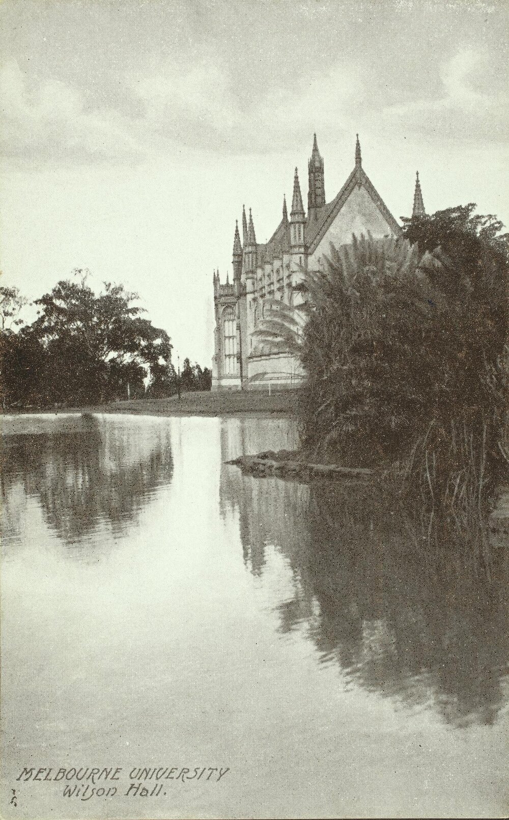 View from north towards Old Wilson Hall, University of Melbourne, circa 1910.