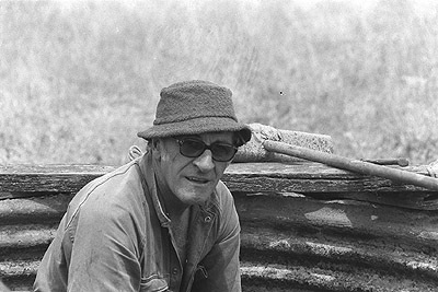 Cyril Primmer on his farm outside Koroit, January 1978