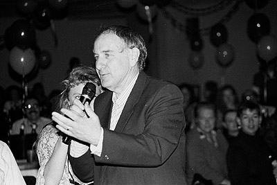 Val Noone at the Anti-Vietnam War Moratorium 20th anniversary, 11th May 1990.