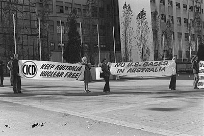 Banner: Keep Australia Nuclear Free - 4/8/74