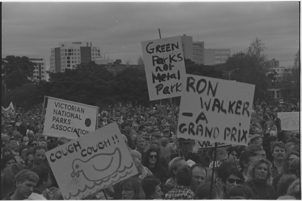 Save Albert Park rally, 1994.