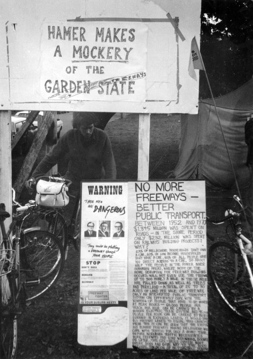 F19 freeway protest, 30th April 1977