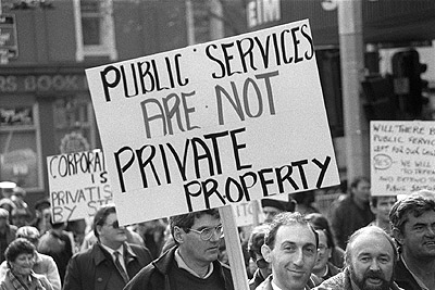 Public Sector Services union protest, 1992.