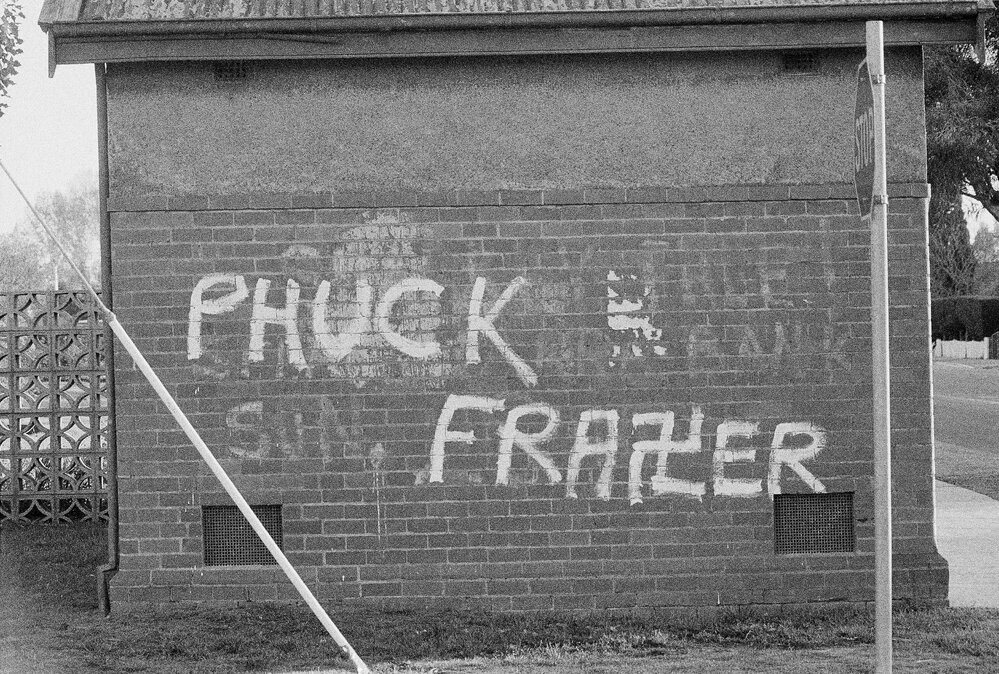 Anti Malcolm Fraser graffiti