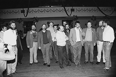 Draft resisters at the Anti-Vietnam War Moratorium 20th anniversary, 11th May 1990.