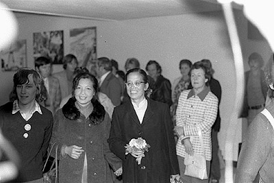 Women's delegation from North Vietnam arrives at Tullamarine.