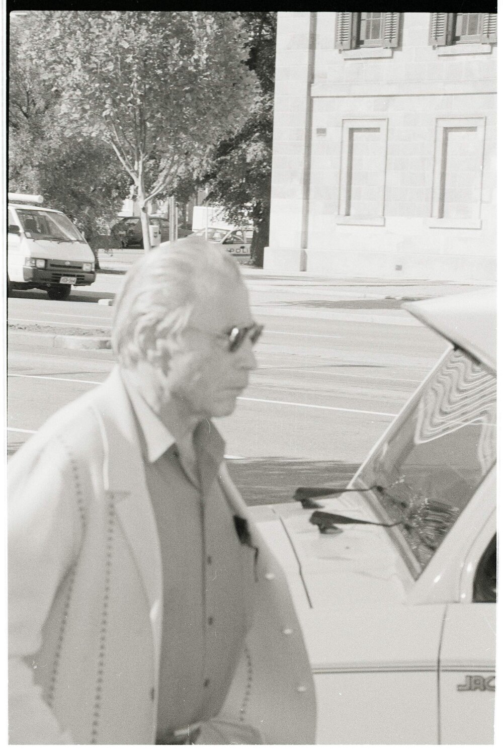 Ivan Ivanechko (Ivan Polyukhovich)leaves Adelaide court, March 1992.