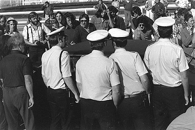 USS Queenfish protest, Station Pier, Port Melbourne, 5th March 1978
