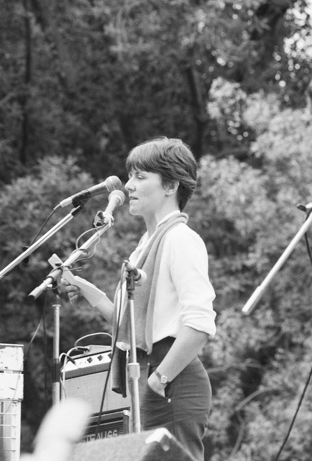 Helen Garner at the People for Nuclear Disarmament (PND) rally, March 1983.