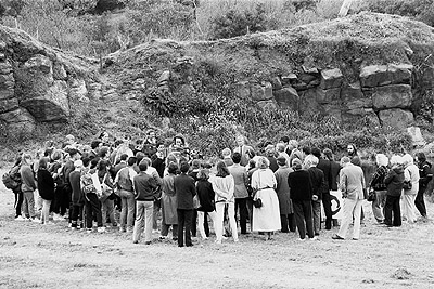 Joan Kirner launches conservation book at Darebin Parklands, September 1990.