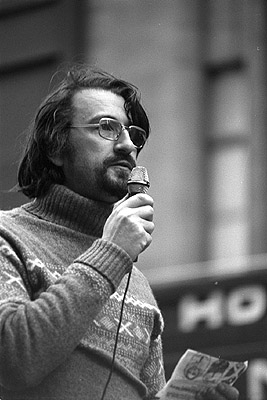 Rolf Heimann at Movement Against Uranium Mining march, 3rd August 1978