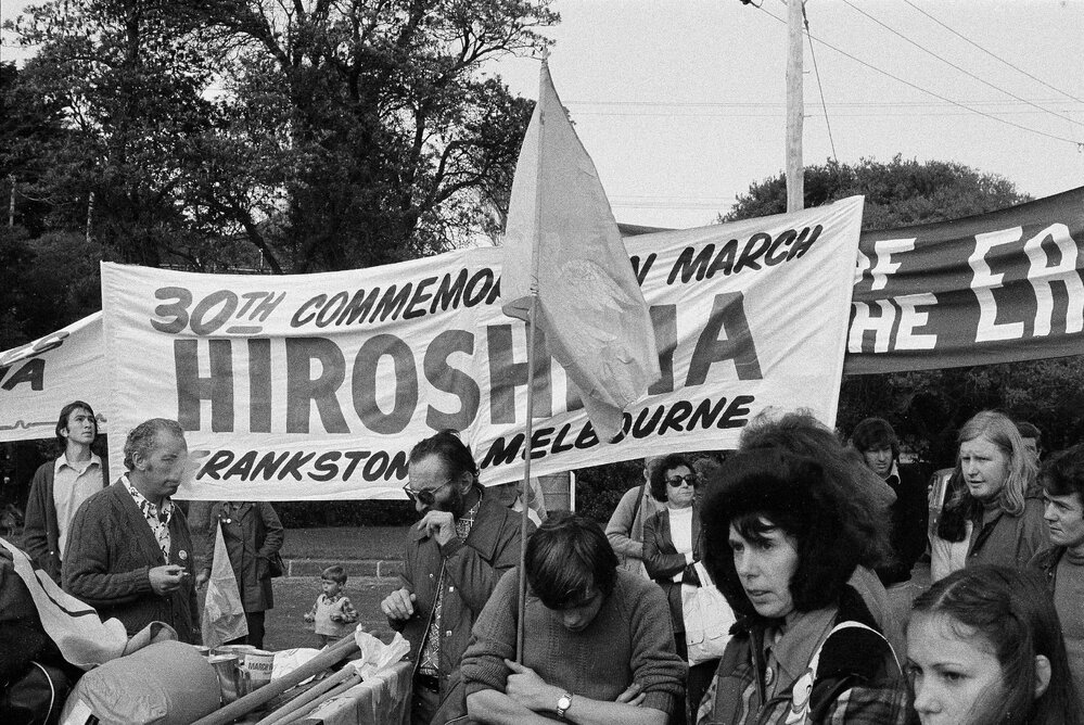 Hiroshima Day march from Frankston to Melbourne - 1975.
