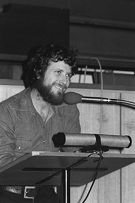 Jim Falk at Movement Against Uranium Mining meeting, 5th August 1977