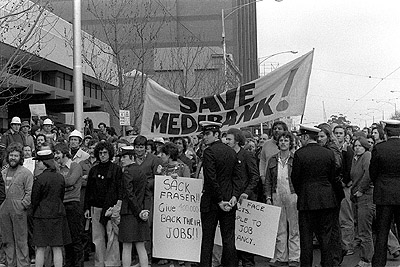 Anti-Fraser protest, Hilton Hotel, 17th August 1978