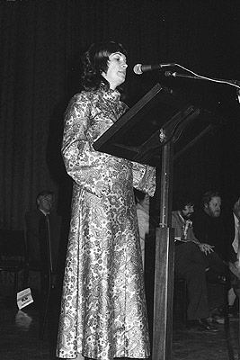 Carol Hocking at Defend the ABC meeting, Melbourne Town Hall, 23rd November 1976