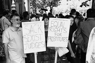 Prostitutes' collective demonstration.